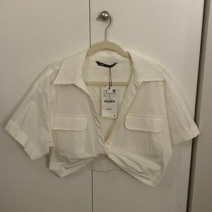 Zara crop top with knot